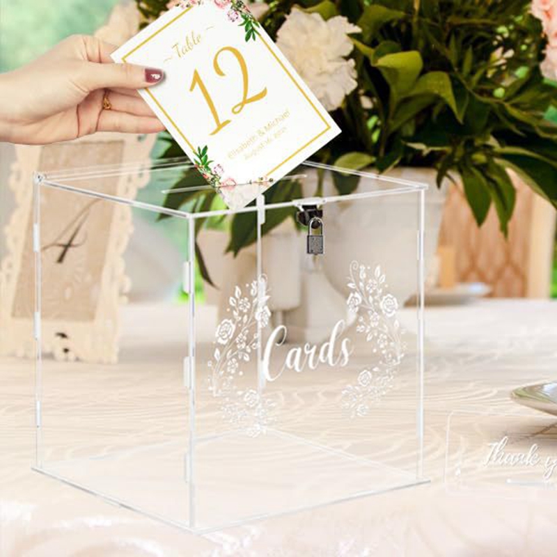 Wedding Card Box - 1 szt. Akrylowa Pudełko na Kartki