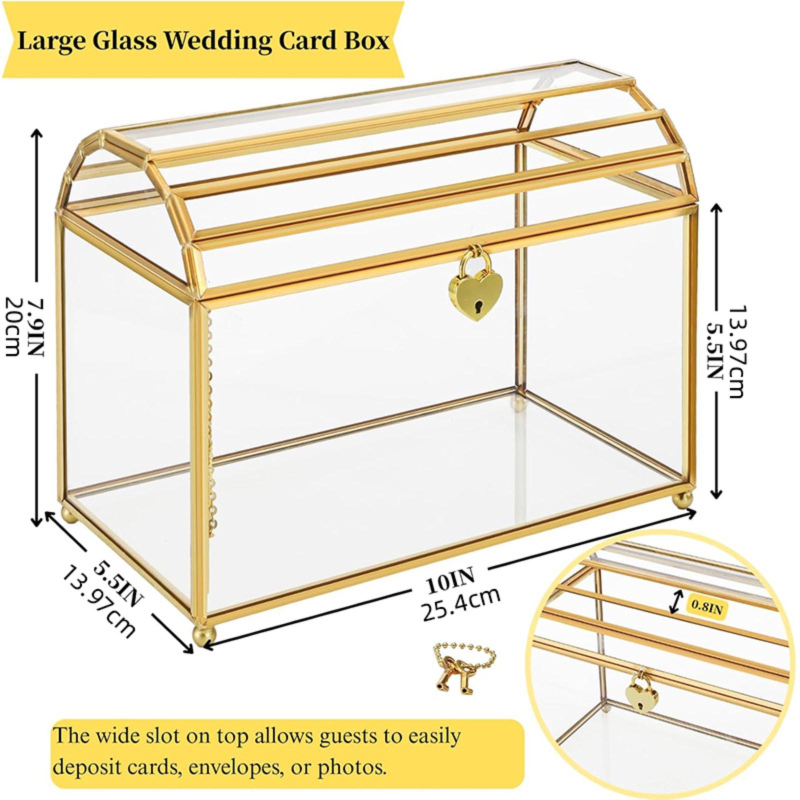 Wedding Card Box - Szklana skrzynka na kartki ślubne, pojemnik