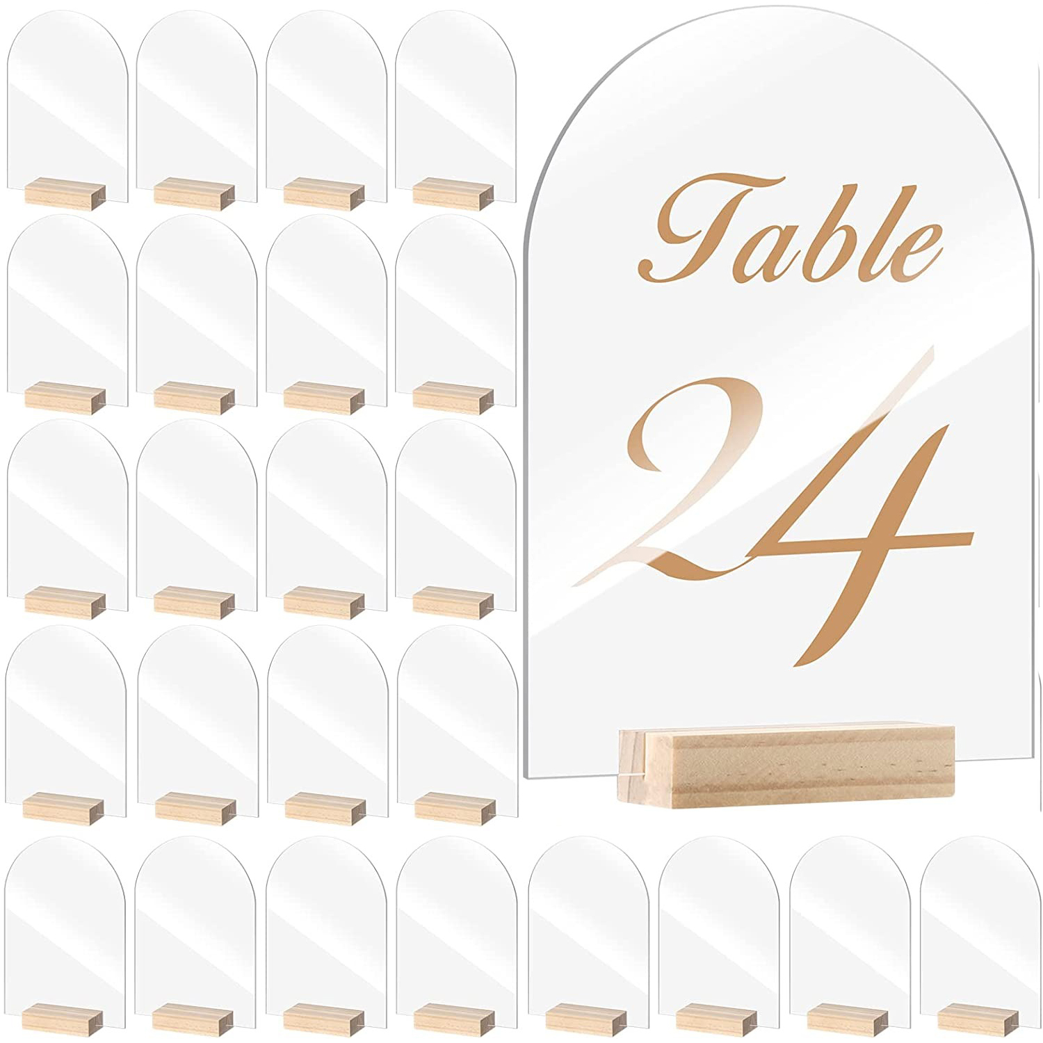 Table Number Gold - 10/20/30/50 sztuk Arch akrylowe znak zestaw