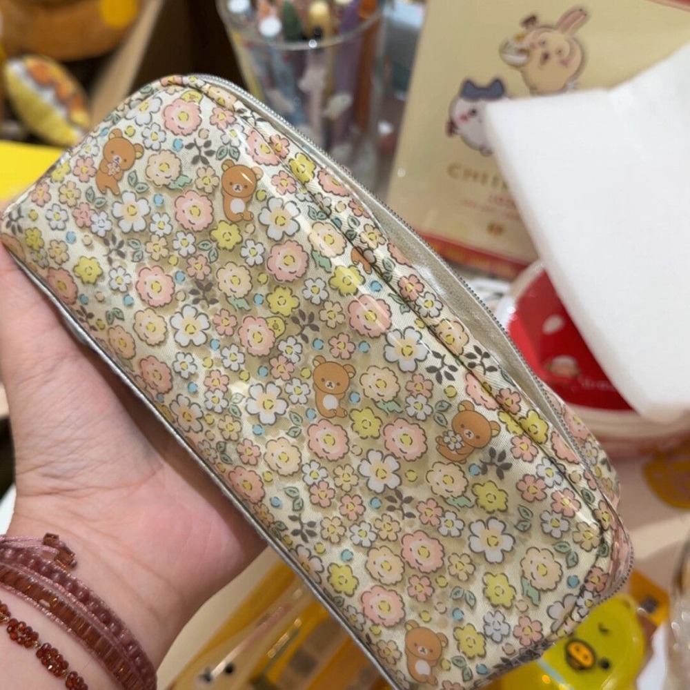 Good Floral & Wedding Decor Supply - Piękny piórnik w kwiaty Rilakkuma, urocza
