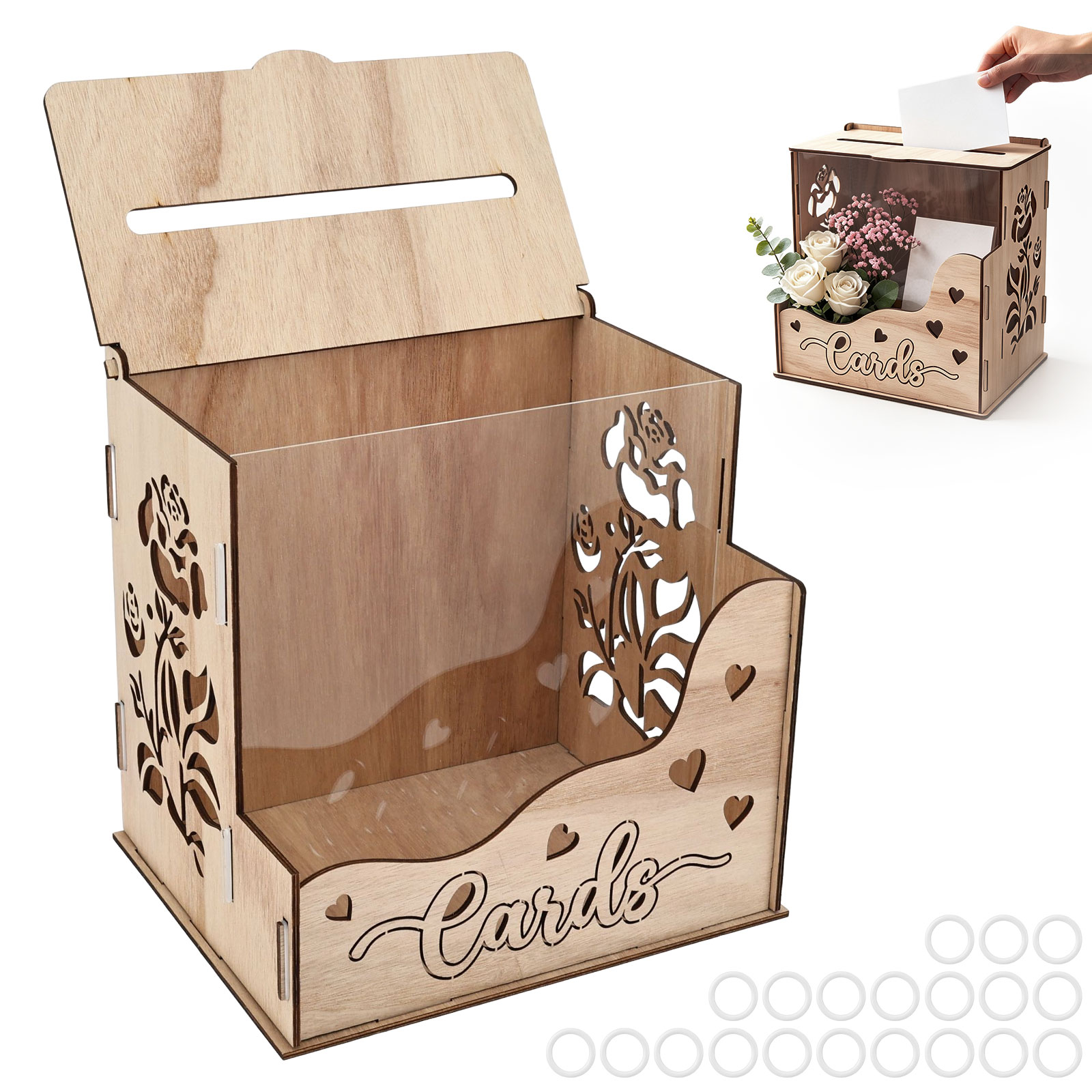 Drewniana skrzynka na kartki z – Wedding Card Box recenzja i cena